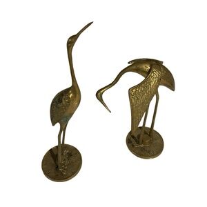 Vintage Mid Century Modern Brass Cranes Vintage Mid Century Boho Decor